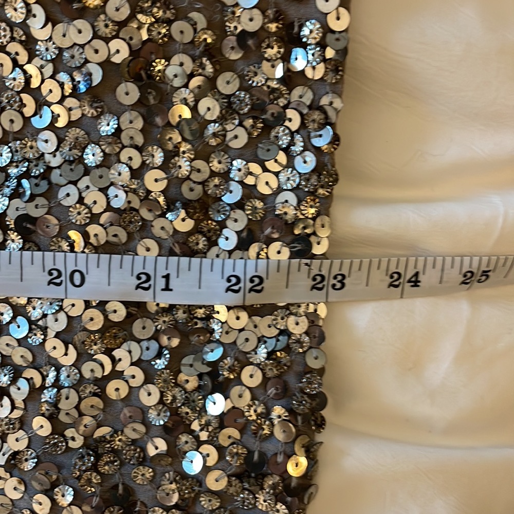 VINCE | Sleeveless Gold Sequin Blouse - Picture 12 of 12